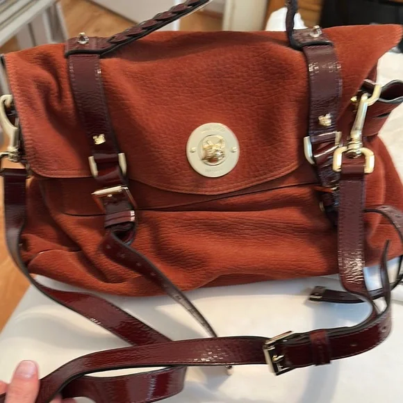 Mulberry Alexa bag - Rust and Gold Leather Satchel with Versatile Straps - Picture 6 of 15